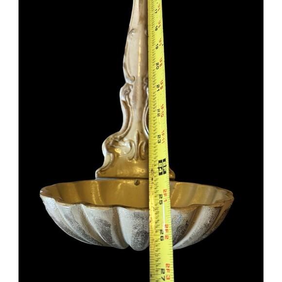 Vintage ROYAL 26” Metal Ladle Spoon Cream Wall Hanging MCM Planter Decor Retro - Picture 9 of 11